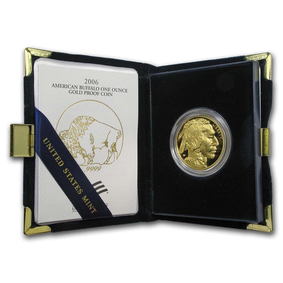 Random Year 1 oz Proof Gold Buffalo (w/Box & COA)